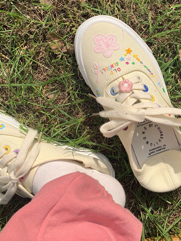 All-match Art Cute Student Custard Canvas Shoes Women